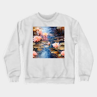 Monet Style Water Lilies 15 Crewneck Sweatshirt